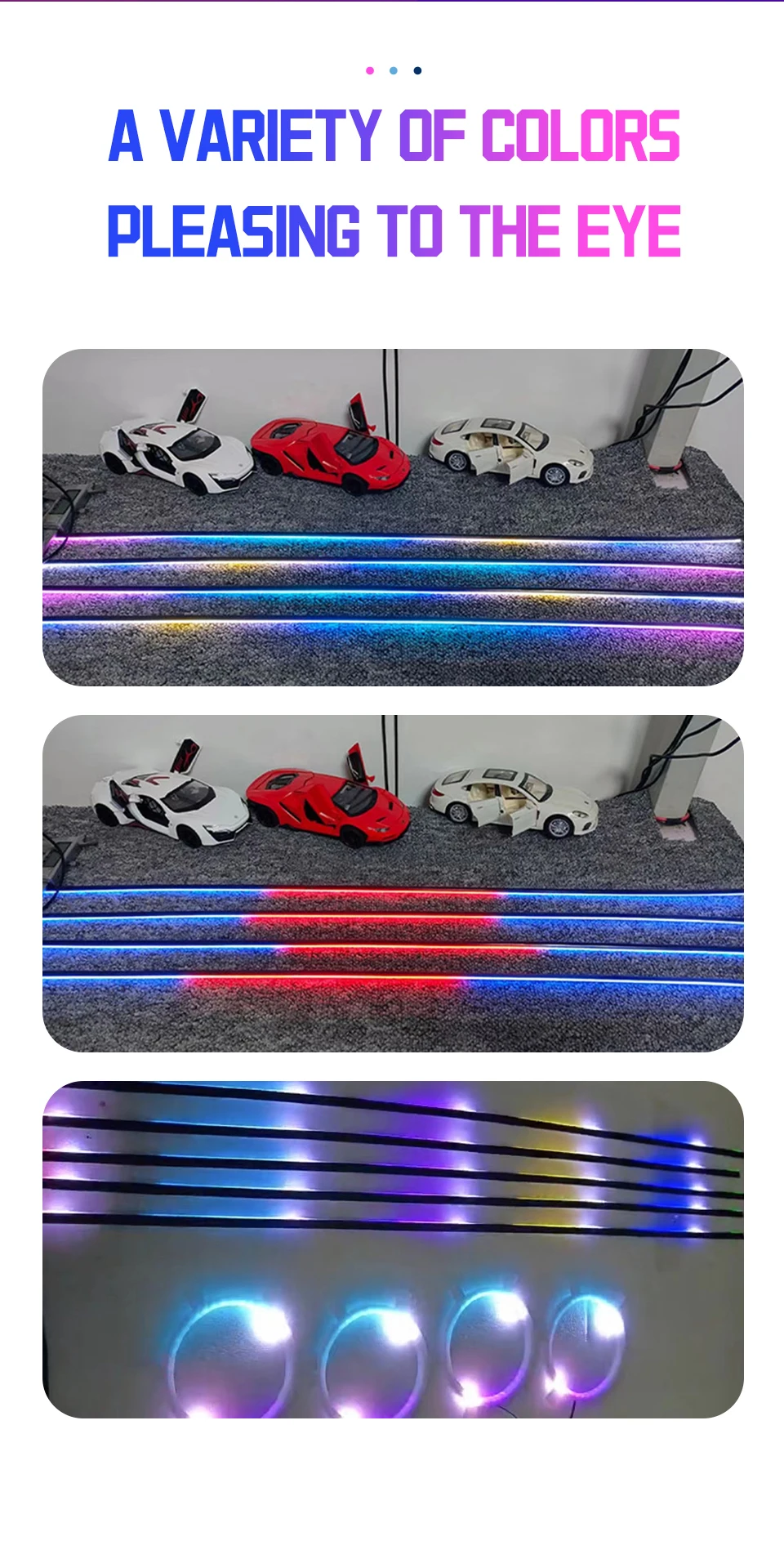 6/10/14/18 in 1 LED-Auto-Umgebungslichter RGB 213 64 Farben Acrylstreifen Symphony Streamer Interior Rainbow Atmosphere Lamp Kit – Detail 18