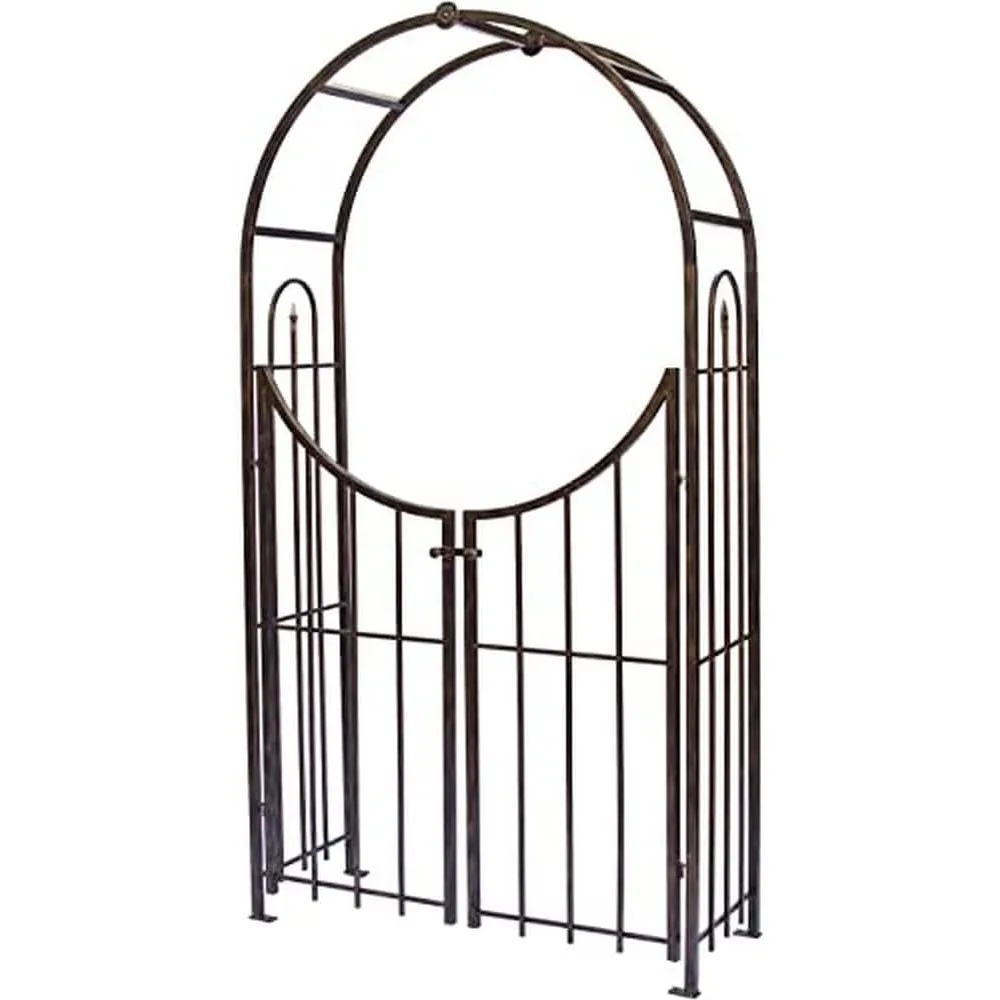 

Продукты Arch Top Garden Arbor с воротами, матовая бронза