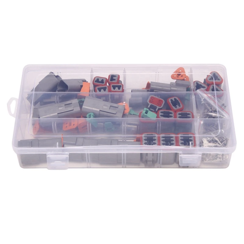 

700Pcs Deutsch DT Series Waterproof Wire Connector Kit DT06-2/3/4/6S DT04-2/3/4/6P Automotive Sealed Plug With Pins Box