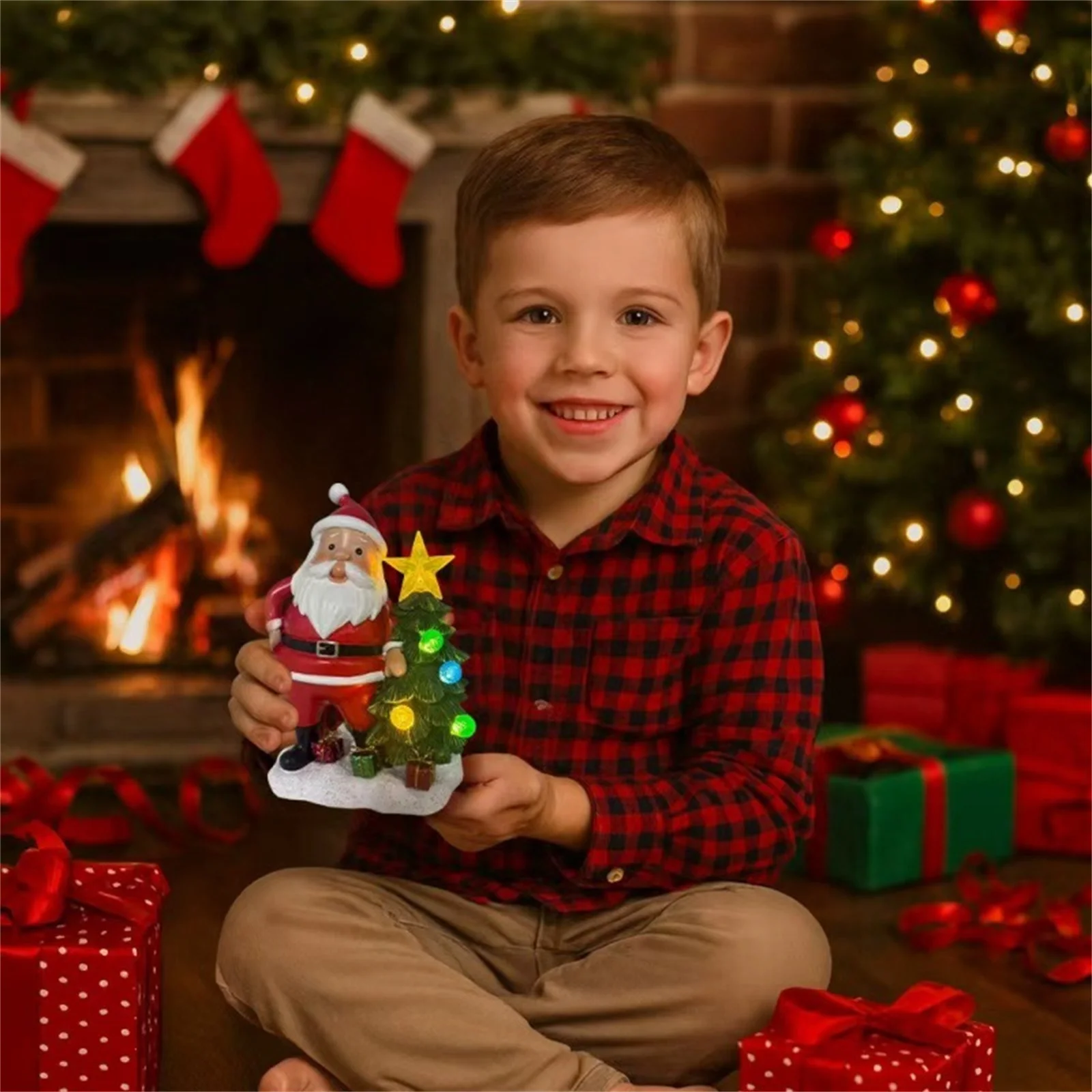 مقلد شجرة عيد الميلاد مصباح الراتنج الحرفية الديكور المنزل سطح المكتب شجرة عيد الميلاد مصباح لوازم الديكور هدية عيد