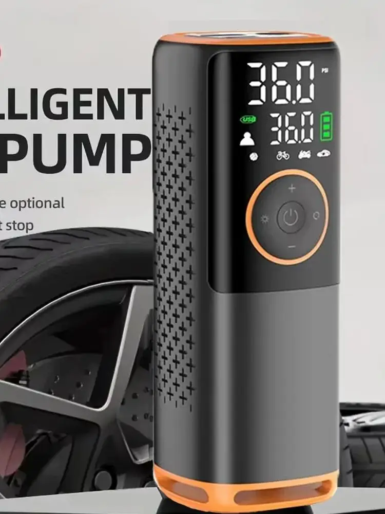 AliExpress YIJU Portable Car Air Pump Tire Inflator Compressor Digital Cordless Car Tyre Inflator For Motocycle Bicycle Balls