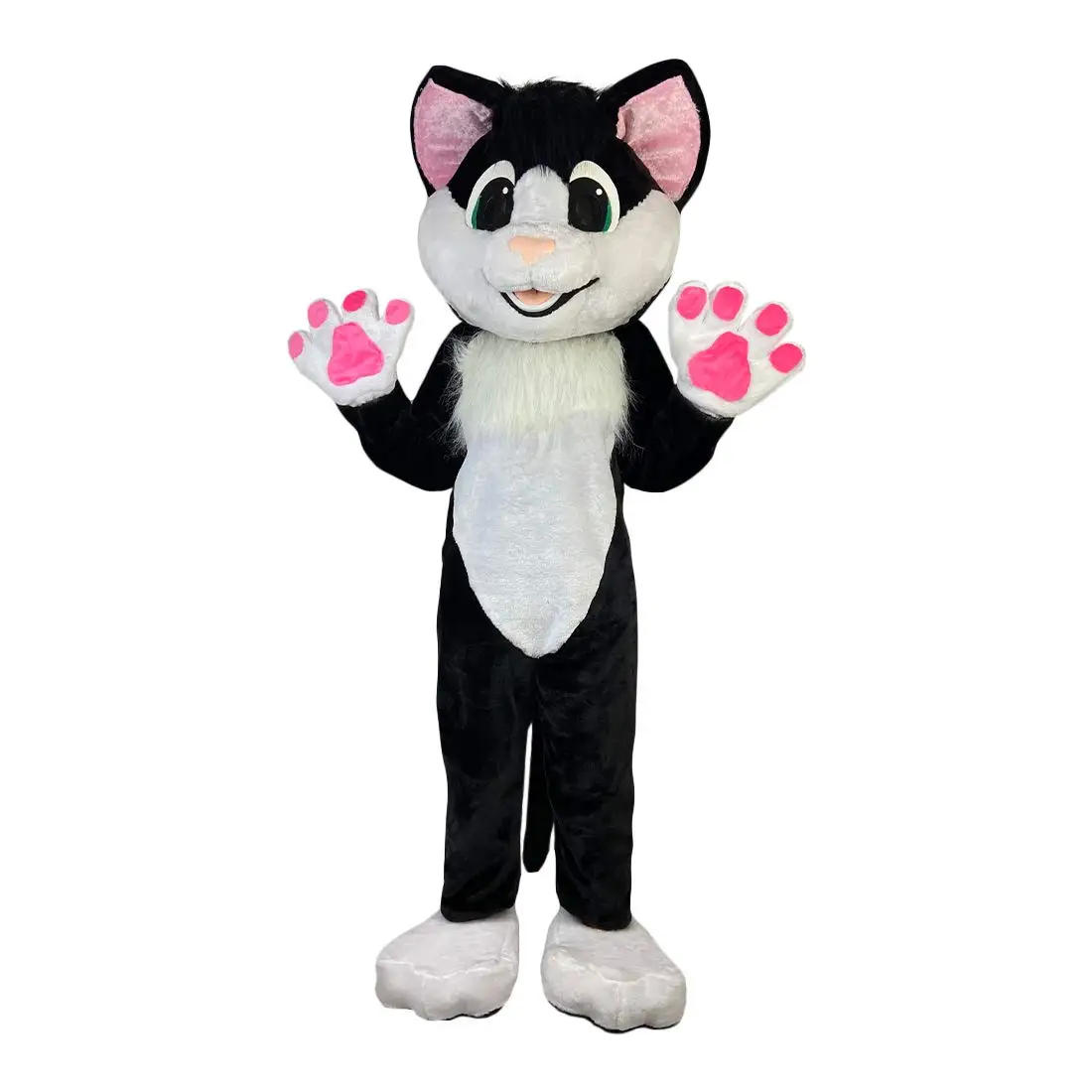 

Plush Black Cat Mascot Costume Cute Unisex Animal Cosplay Costumes Cartoon Character Clothes for Adults Mascots Party Halloween