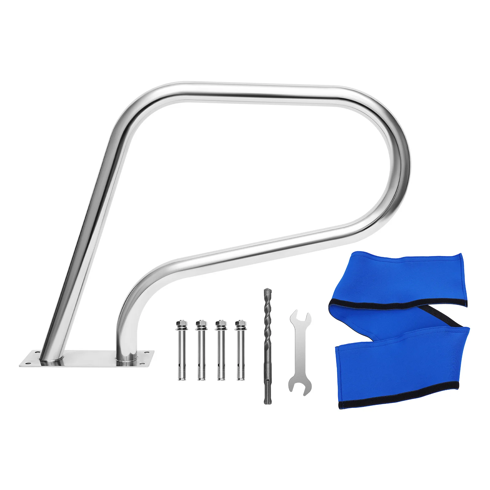 Edelstahl-Poolhandlauf U-förmige Griffabdeckung Poolhandlauf-Set mit Basis für Innen-/Außen-Schwimmbäder, Tragfähigkeit 120kg – Detail 8