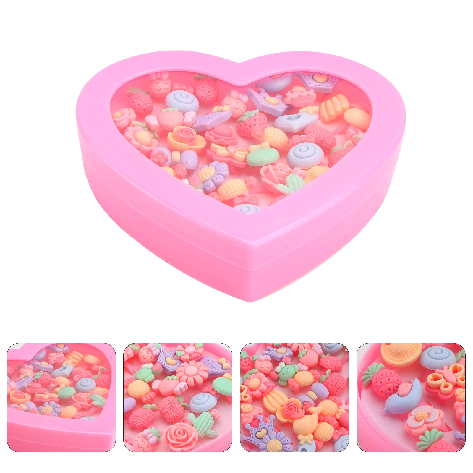 

36pcs Mixed Cartoon Rings Lovely Rings Baby Girl Kids Birthday Party Gift with Display Box(Frosted) Flower Rings