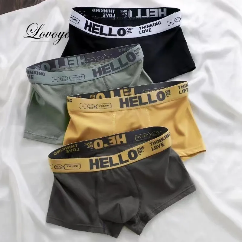 Ice Silk Boxer Fashion Men Panties Underwear Summer Breathable Solid Mens Boxers Shorts Cuecas Masculinas Man Calzoncillos M-3XL