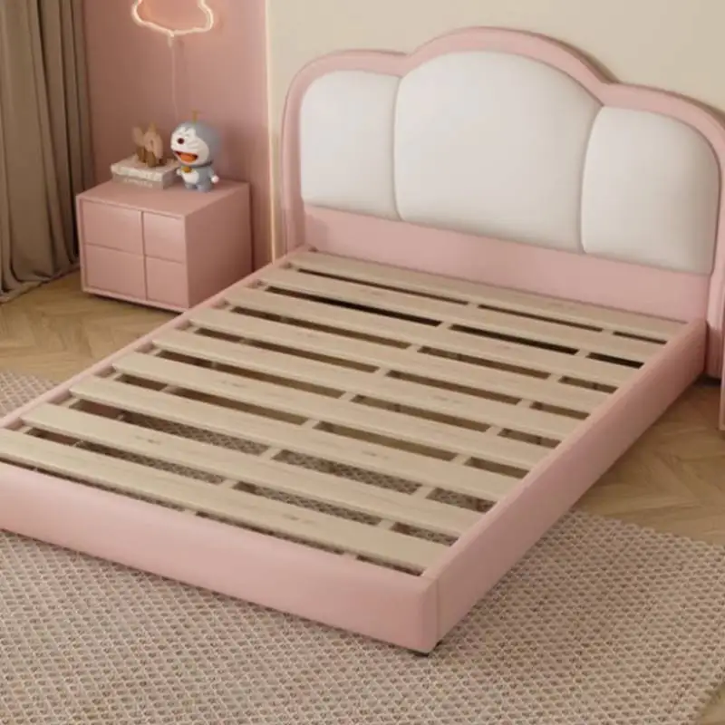 سرير أطفال بسيط فاخر قابل للتوسيع أوروبا عادي مخصص للفتيات سرير أطفال تصميم حديث مفرد Lettino Per Bambini أثاث منزلي #4