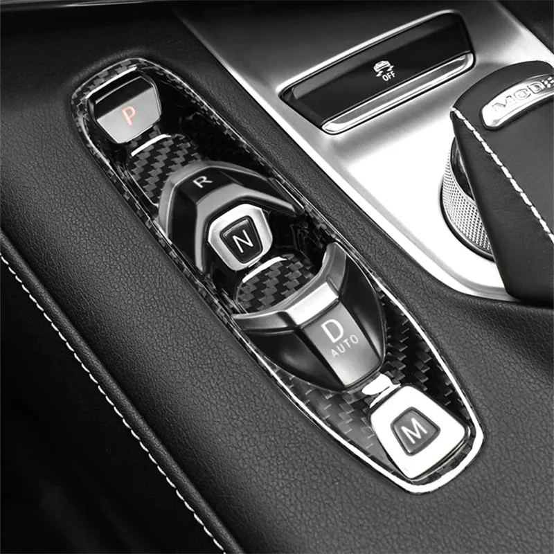 Carbon Fiber Car Interior Styling Central Console Gear Button Panel Sticker Cover for Chevrolet Corvette C8 2020 2021 2022 2023
