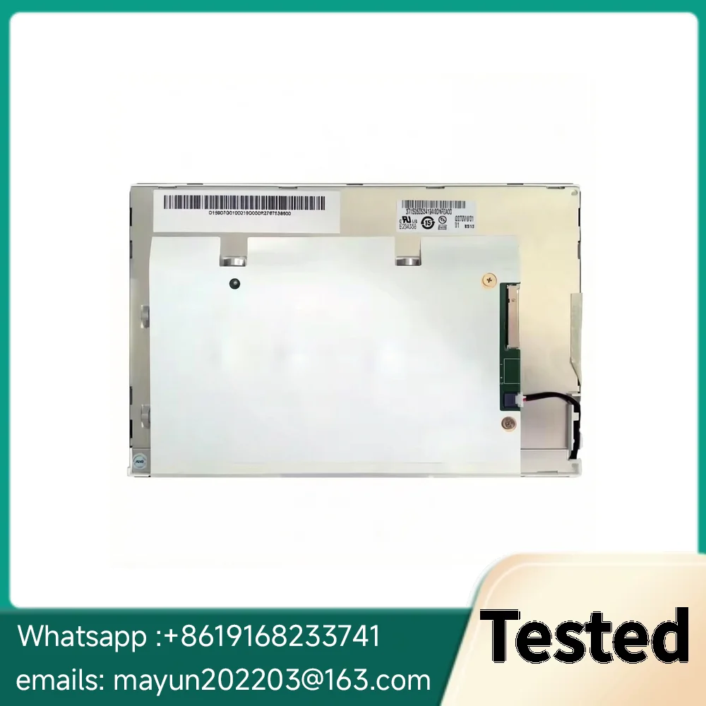 Original G070VW01 V0 7 inch Industrial LCD Display 800x480 WVGA 20-pin LVDS Interface