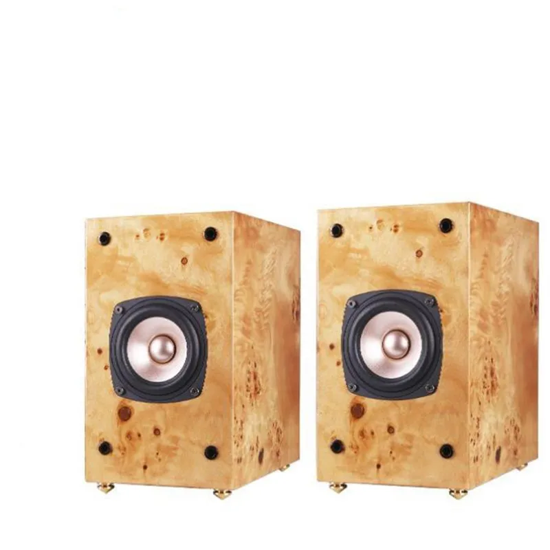 

TUOLIHAO Q4 Full Range One Drive Speakers Real Wood Veneer Piano Paint 4 Inch Bookself Speakers 89dB