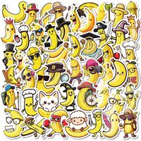 50Pcs Funny Yellow Banana Stickers Banana Series  Decals for DIY Helmet Guitar Phone Laptop Motorcycle Luggage Stickers