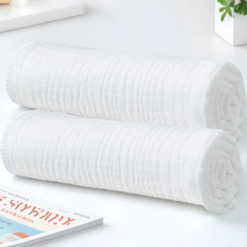 8pcs Cotton Muslin Burp Cloths Reusable Baby Washcloths Soft Burping Rags For Newborn Toddlers Diapering Essentials Bedding