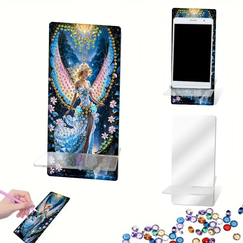 

Diamond Painting DIY Rhinestone Heart-Shaped Piggy Bank Double-Sided Rhinestone Full Drill Wooden Box New Product