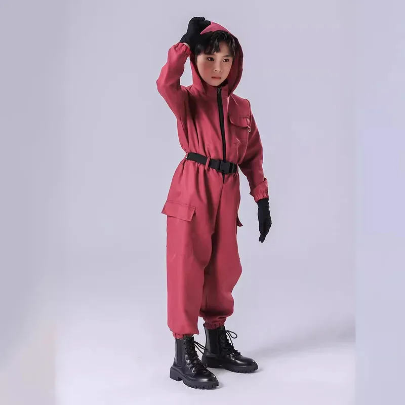 Disfraces de cosplay personalizados, ropa para niños, mono rojo, pantalones casuales para hombres y mujeres, puesta en escena, disfraz de Halloween; 6