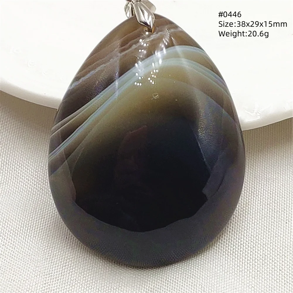 MUKO GEMS Persian Agate Pendant Necklace Brown 6