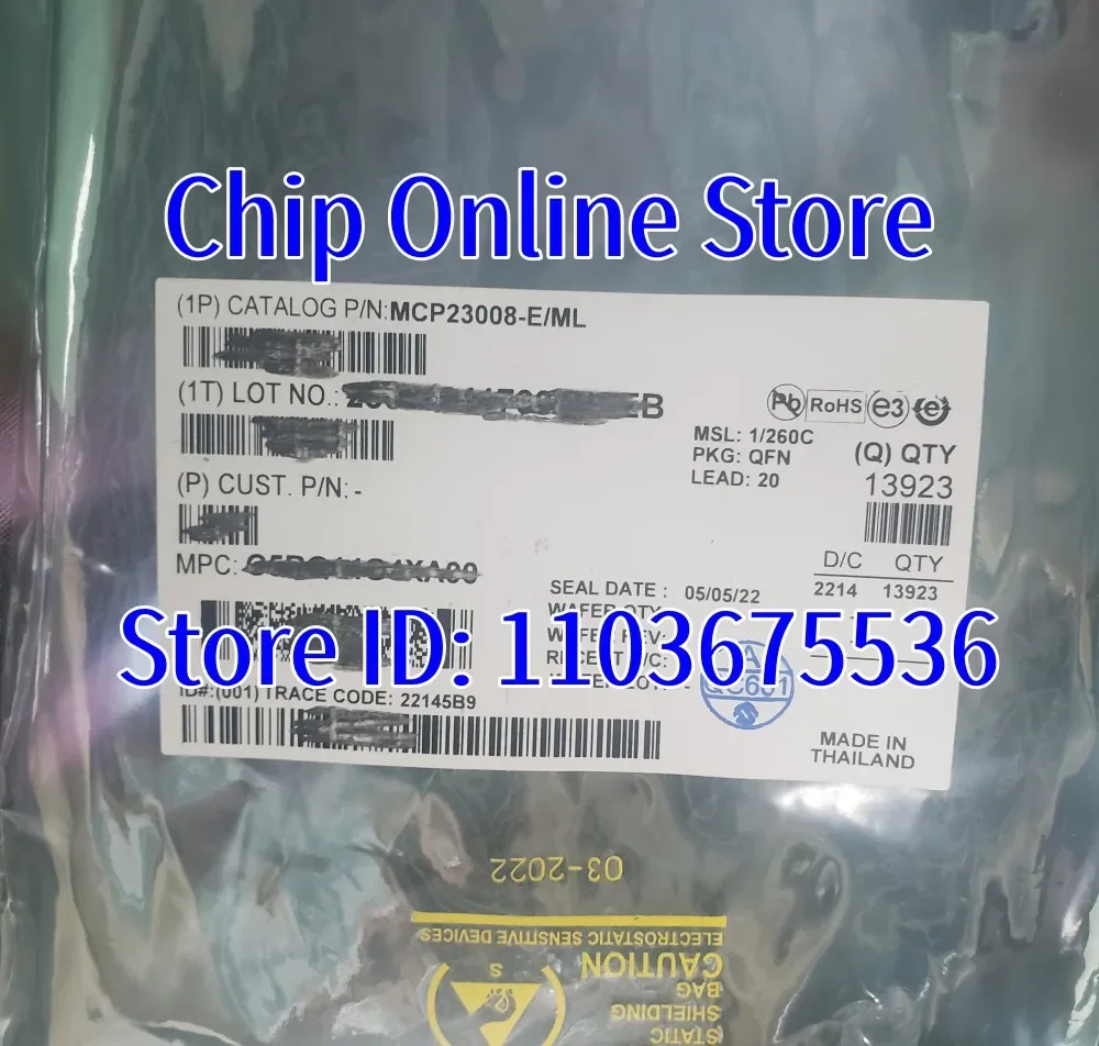 5~100pcs  MCP23008-E/ML  MCP23008T-E/ML  MCP23008  SOT23-3  New Original