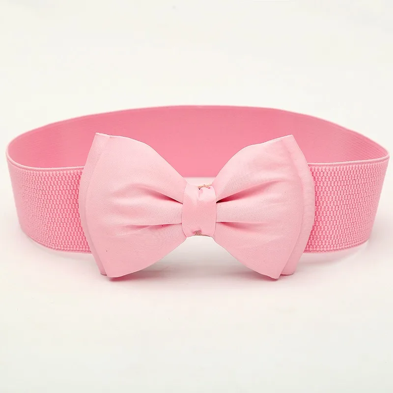 

Эластичный пояс с большим бантом, женский модный пояс для платья, аксессуар для вечеринок, черный широкий пояс-ремень