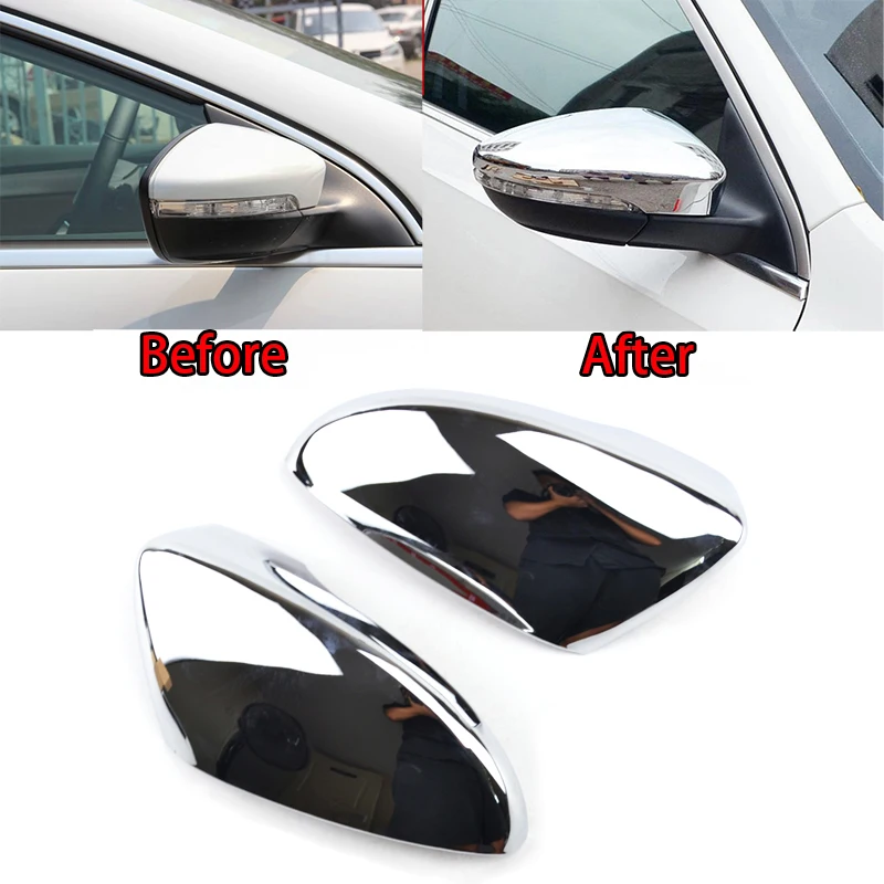 Chrome 2Pcs Rear View Mirror Covers 8Pcs Door Handle Covers Trim For VW Passat B7 European Model 2011 2012 2013 2014 CC 09-12