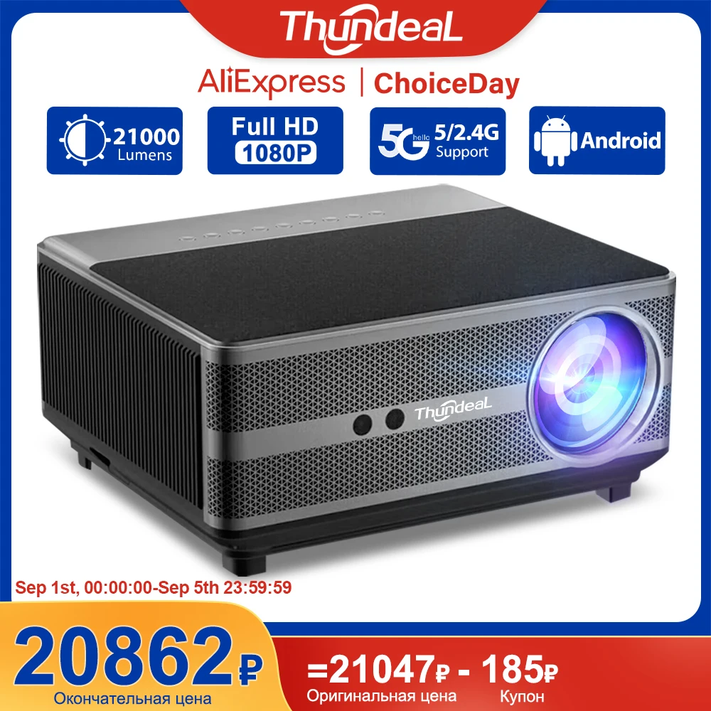 

ThundeaL Full HD 1080P Projector WiFi LED 2K 4K Video Movie Beam TD98 TD98W Android Projector PK DLP Home Theater Cinema Beamer