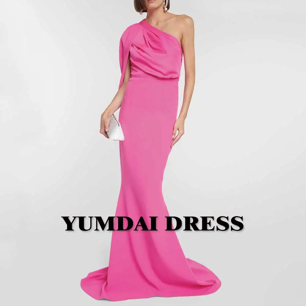 

Pink One-shoulder Elegant Salon Party Fishtail Dress Stage Performance High-end Formal Evening Dress Luxury Ladies 2023
