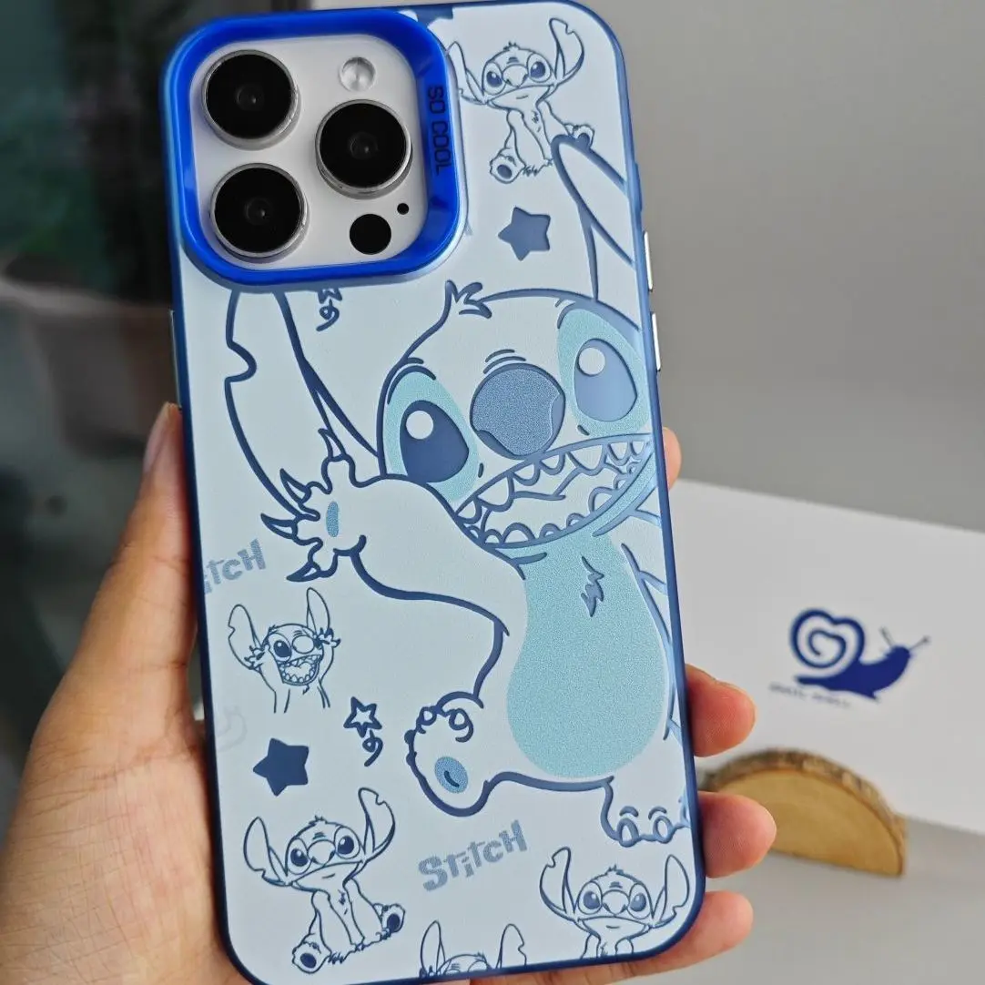 Y2K Disney Stitch Cartoon Phone Case for OPPO Reno 6 6Pro 7 7Pro 7Z 8T 1011F 12 Pro Plus 5G Matte Shockproof Back Cover