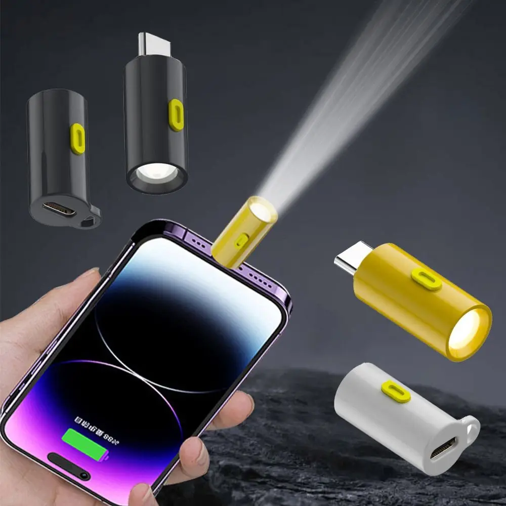 

230 High Lumens Type-C Mini Flashlight with Lanyard Portable LED Flashlight Plug and Play Keychain Flashlights Outdoor Lighting
