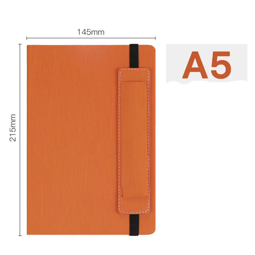 A5 Elastic Strap Notebooks Journals Diary Planner Notepad Insert Pen Students Note Book Sketchbook Stationery School Supplies