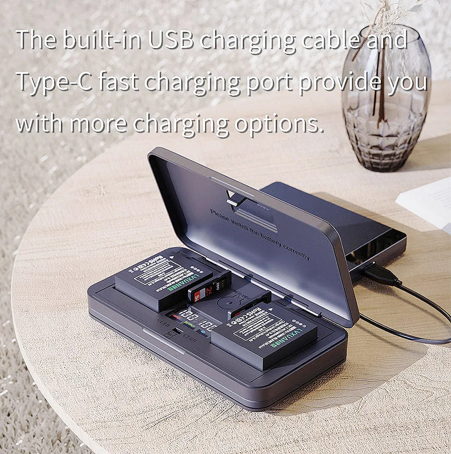 LVXUAN DMW-BLE9E BLG10 Battery and LCD USB charger for Panasonic GF5 GF6 GX7 GX9 GX80 DMC-LX100//TX1 G100 ZS70 ZS80 ZS110