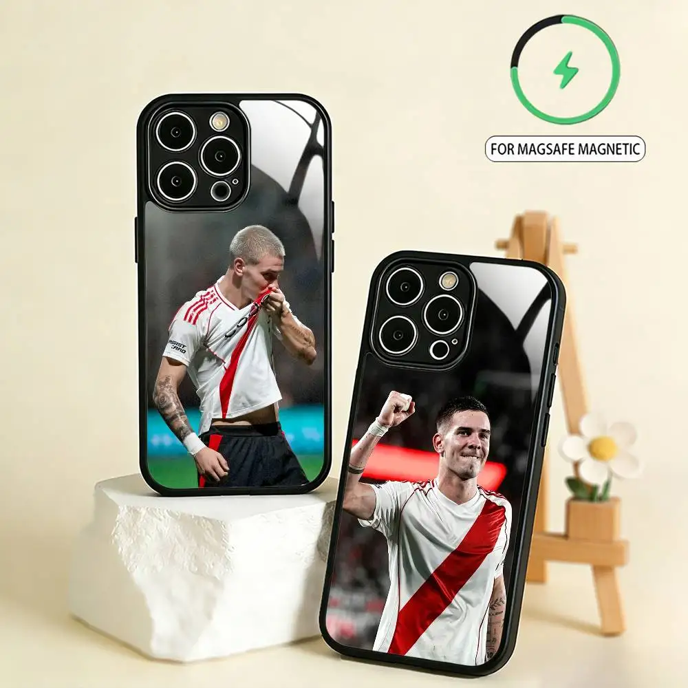 

Left Foot Magic Franco Mastantuono Phone Case For iPhone17,16,15,14,13,12,11 Plus,Pro Max Magnetic For Magsafe Wireless Charging
