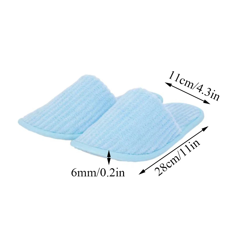 Coral Fleece Women Men Disposable Slippers One Time Use Closed Toe Non-slip Hotel Slippers High Quality Travel Bathroom Slippers