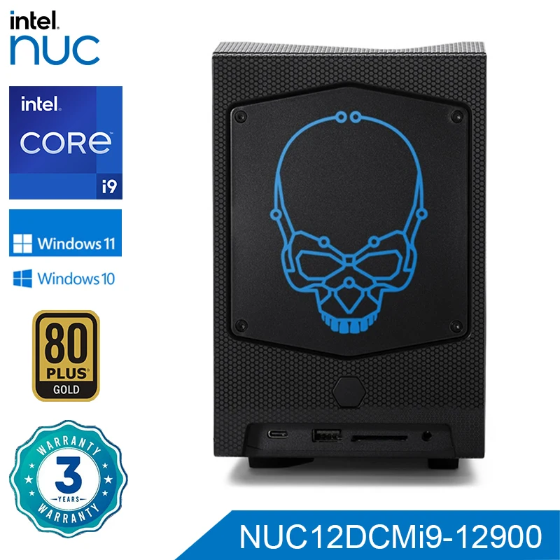 Intel NUC 12th ประมวลผล i9-12900คอร์ NUC12DCMi9 5.1GHz UHD กราฟิก770ธันเดอร์โบลต์4 6E บลูทูธ5.2เกมพีซีเดสก์ท็อป