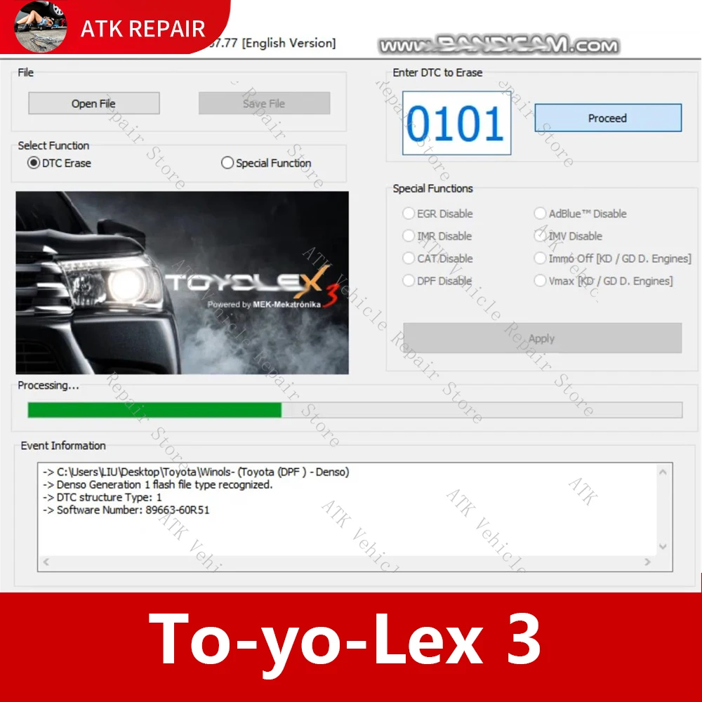 Toy-ota Le-xus 3 Denso Immo vs Keygen Unlimited Installation 2024 Automotive D-T-C Deactivation Software Tool PK Automotive data