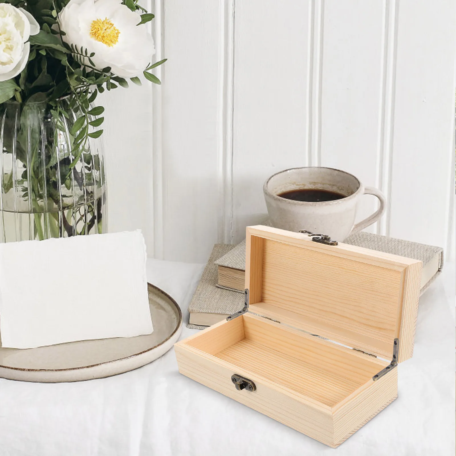 

12Pcs Zinc Alloy Hinges for Wooden Boxes Heavy Duty Decorative Hinges Jewelry Box Cabinet Drawer Replacement Chest Hinge