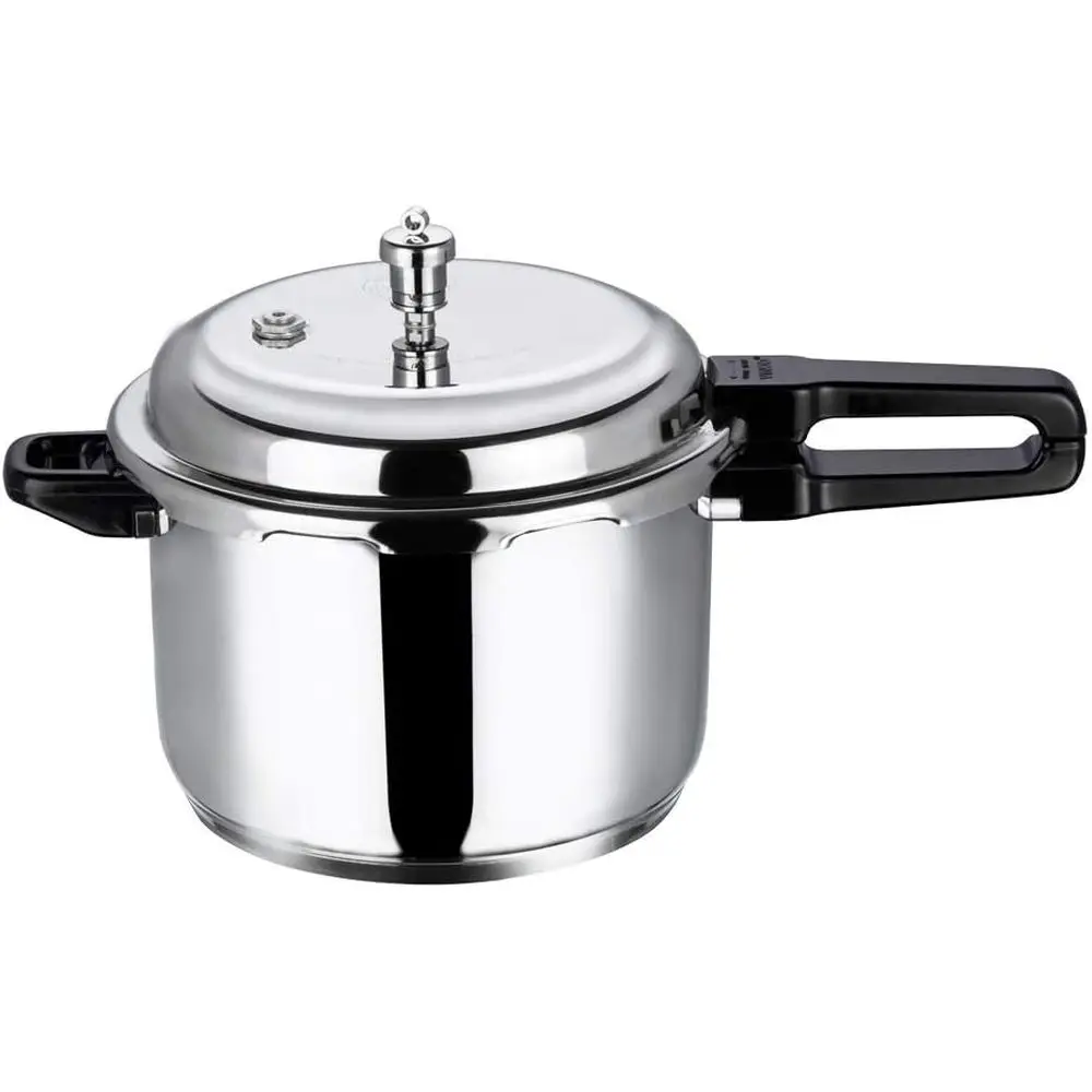 

5-Liter Stainless Steel Induction Base Cooker with Sandwich Bottom - Ideal for Indian Cooking, Soups, and Rice