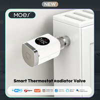 MOES Smart Wifi/Zigbee Thermostatic Radiator Valve TRV Programmable App Remote Temperature Controller Support Alexa Google