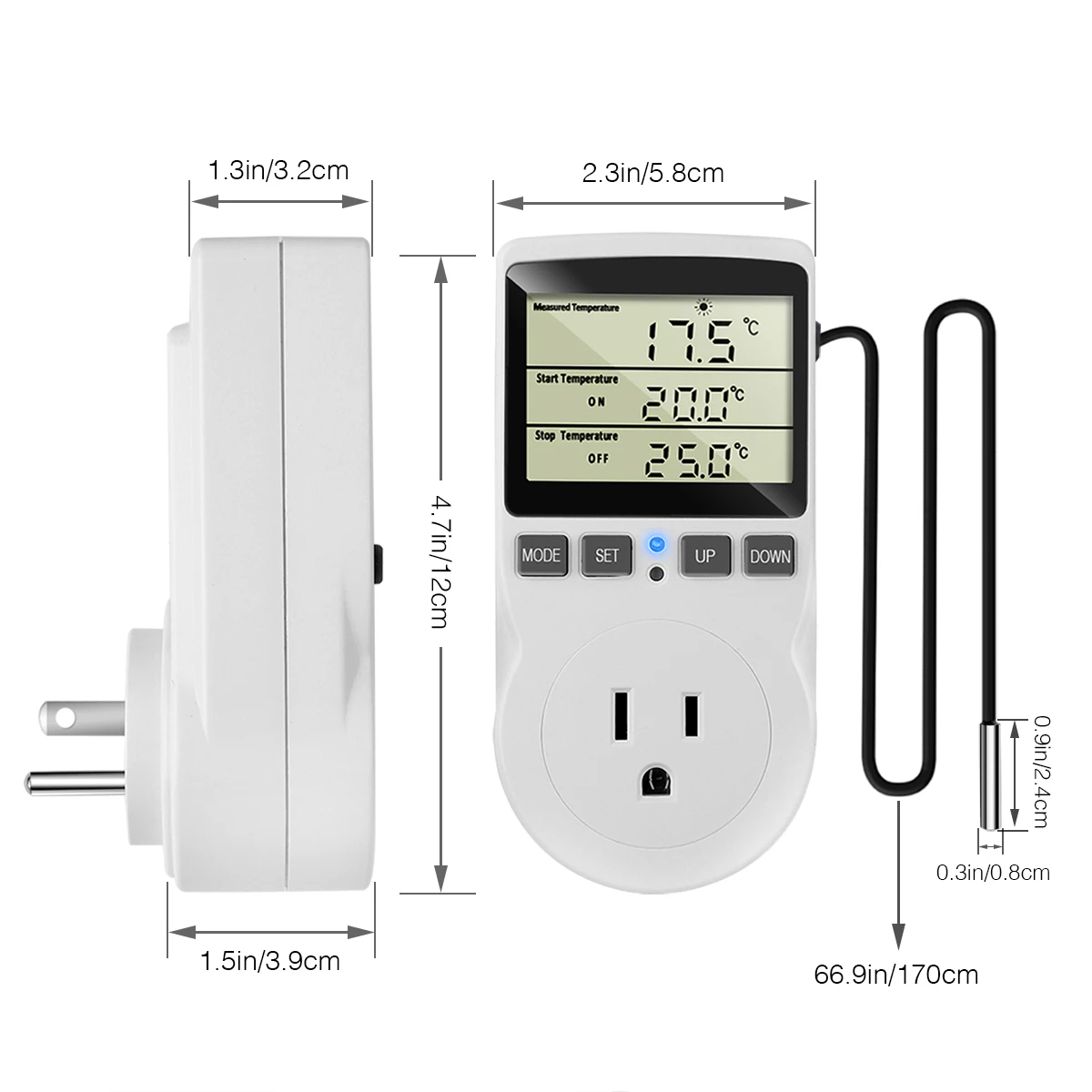 Interruptor de temporizador Digital electrónico, termostato cíclico, enchufe de UE, Reino Unido, EE. UU., Fr, temporizador de cocina, toma de corriente programable, 110-220V