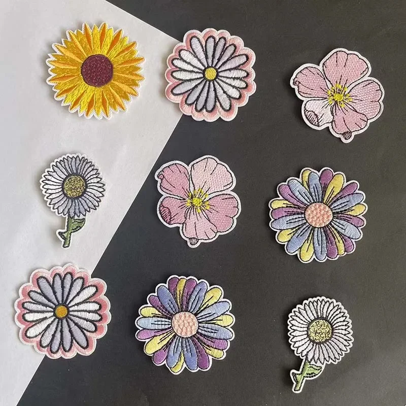Ткань-с-цветами-аппликация-наклейки-на-одежду-нашивка-термоколлант-подсолнух-ромашка-вышивка-железные-нашивки-для-одежды-детская-рубашка