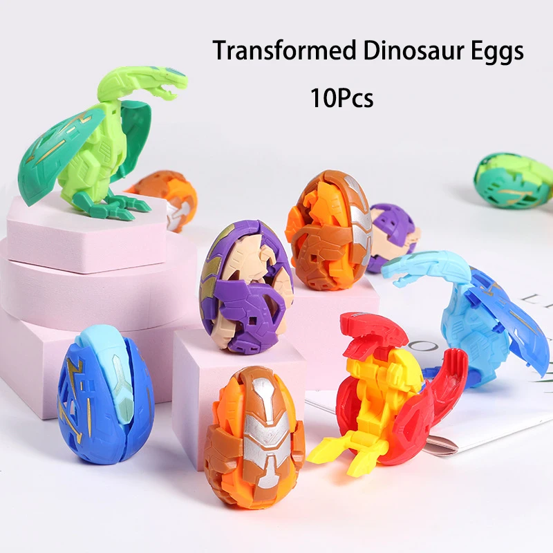 10Pcs Funny Deformed Dinosaur Eggs Toys for Kids Birthday Party Favors Giveaway Gift Christmas Easter Party Pinata Fillers