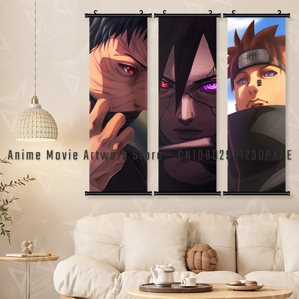 Room Home Decoration Scrolls Picture Jiraiya Wall Artwork Hanging Painting Print Canvas Poster For Anime Figures Uzumaki Naruto