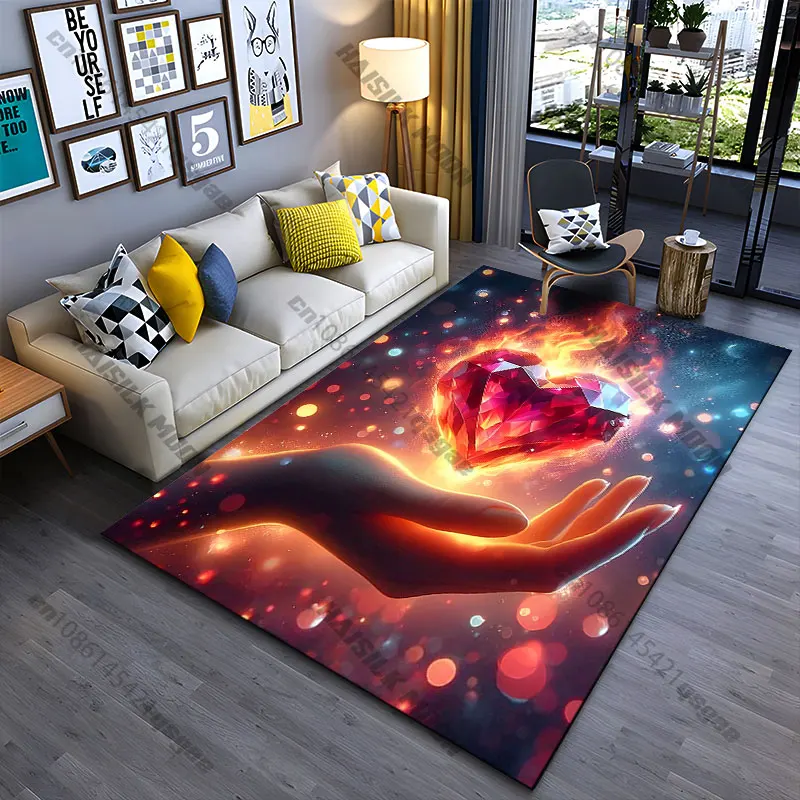 Love passion power and energy carpet Yoga living room room decor children's crawling mat doormat area rug games mat