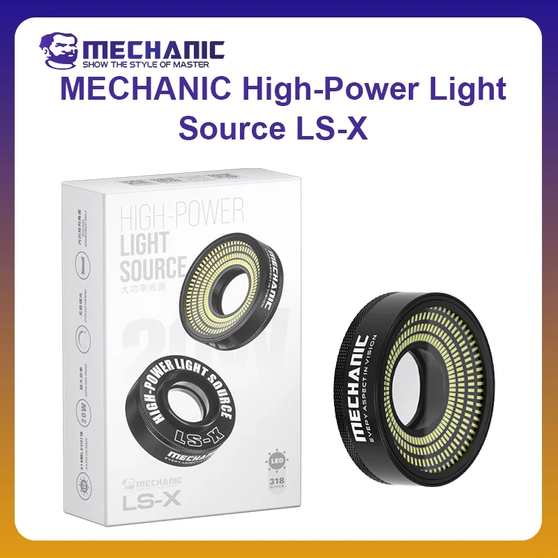 MECHANIC LS-X Power 20W Microscope Lamp Comes With A High-Transmittance Dustproof Lens And Is Suitable Repairing Wire Soldering