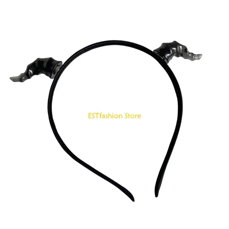 Y5GC Devil Horn Hairband Halloween Cosplay Props Horns for Stage Show