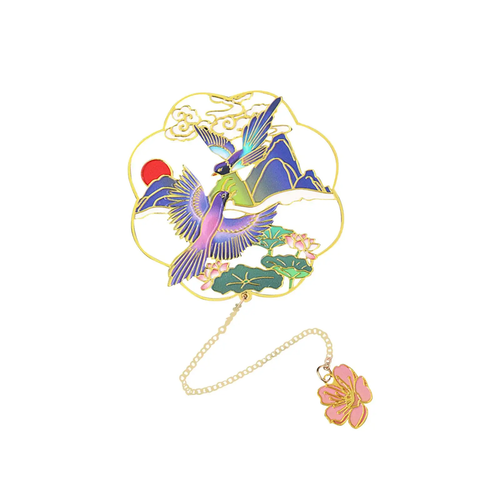 Estilo chinês Bookmark Clip para Leitores, Decoração do Livro, Leitura Suprimentos, 2X