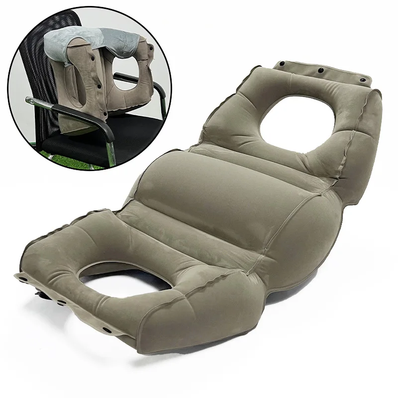 

Портативная надувная подушка для путешествий — самолет/высокоскоростной поезд, помощь во время сна на большие расстояния и офисная поясничная подушка — лежачий обман M