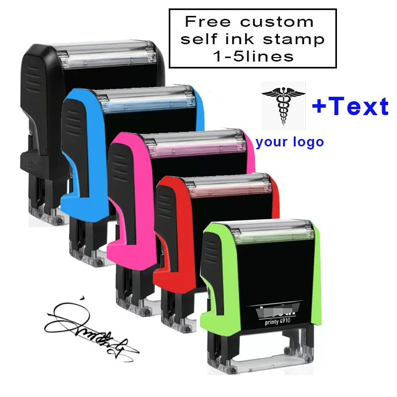 Customized Self Inking Stamp Personalized Signature Name for Hospital Doctor Nurse School Teacher