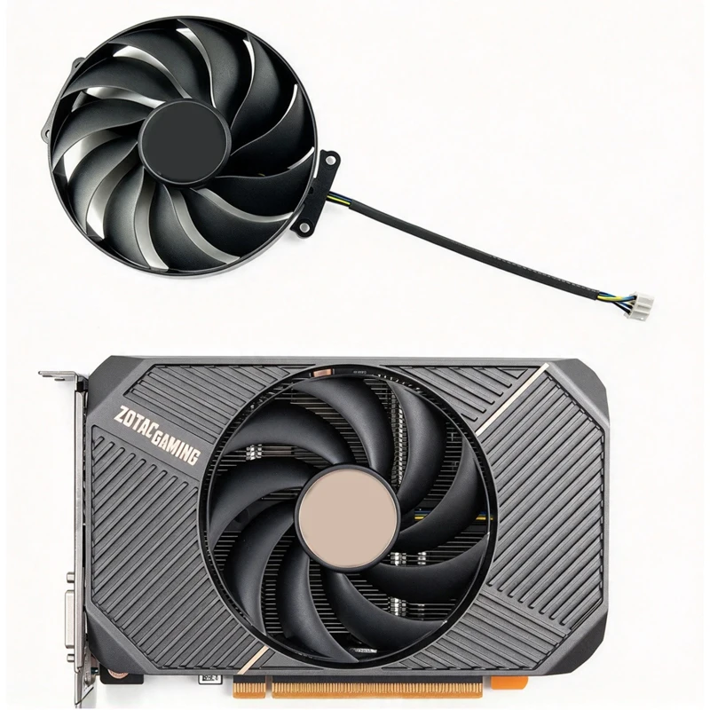 Suitable for ZOTAC RTX5050 5060 SOLO Graphics Card Cooling Fan, 89mm Diameter, Mounting Hole Pitch 97X27mm