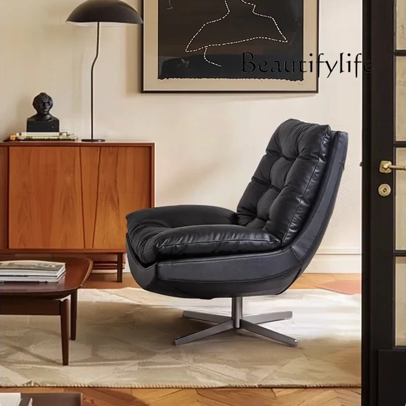

Single sofa chair light luxury Italian minimalist leisure chair Nordic simple swivel chair living room single sofa