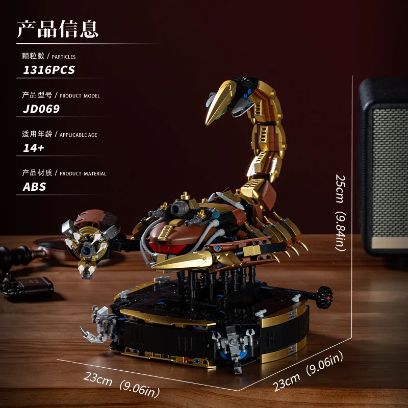 Image 6: Puzzle 3D, jouets modèles d'assemblage faits à la main, Scorpion mécanique, ornements de modèles de conception de liaison, cadeaux, XT120