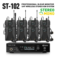 Debra Stereo ST-102 UHF IEM Wireless In-Ear Monitor System 80-300m Transmission Distance For Stage Performance Studio Recording