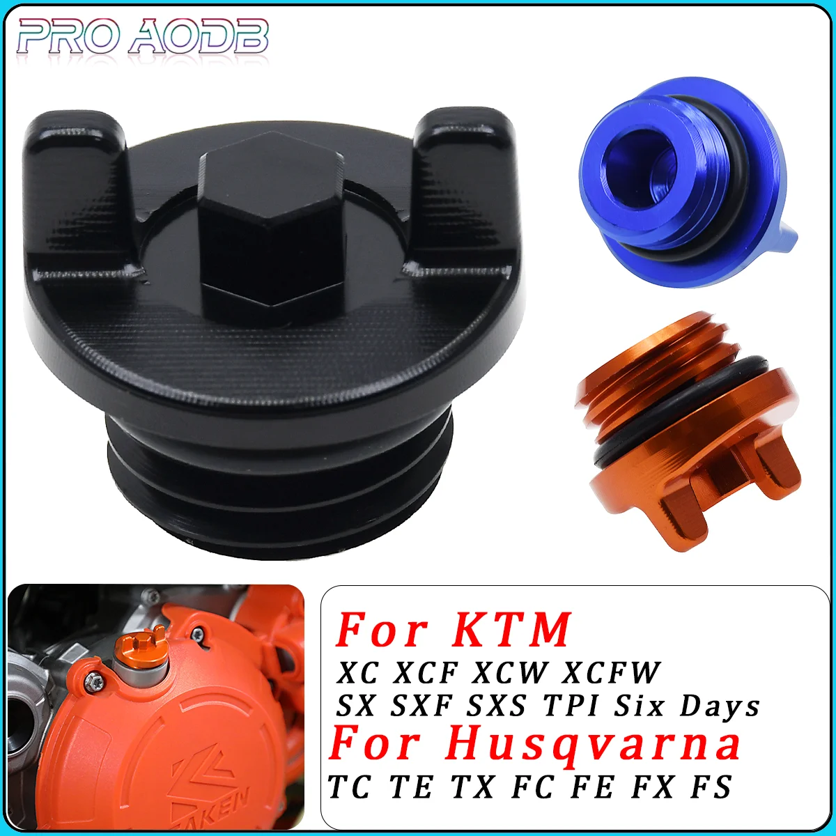 

Motocross Engine Oil Filler Plug Cap Cover For KTM EXC EXCF XCF XC XCW XCFW SX SXF For HUSQVARNA TC TE TX FE FC FX FS 2004-2023