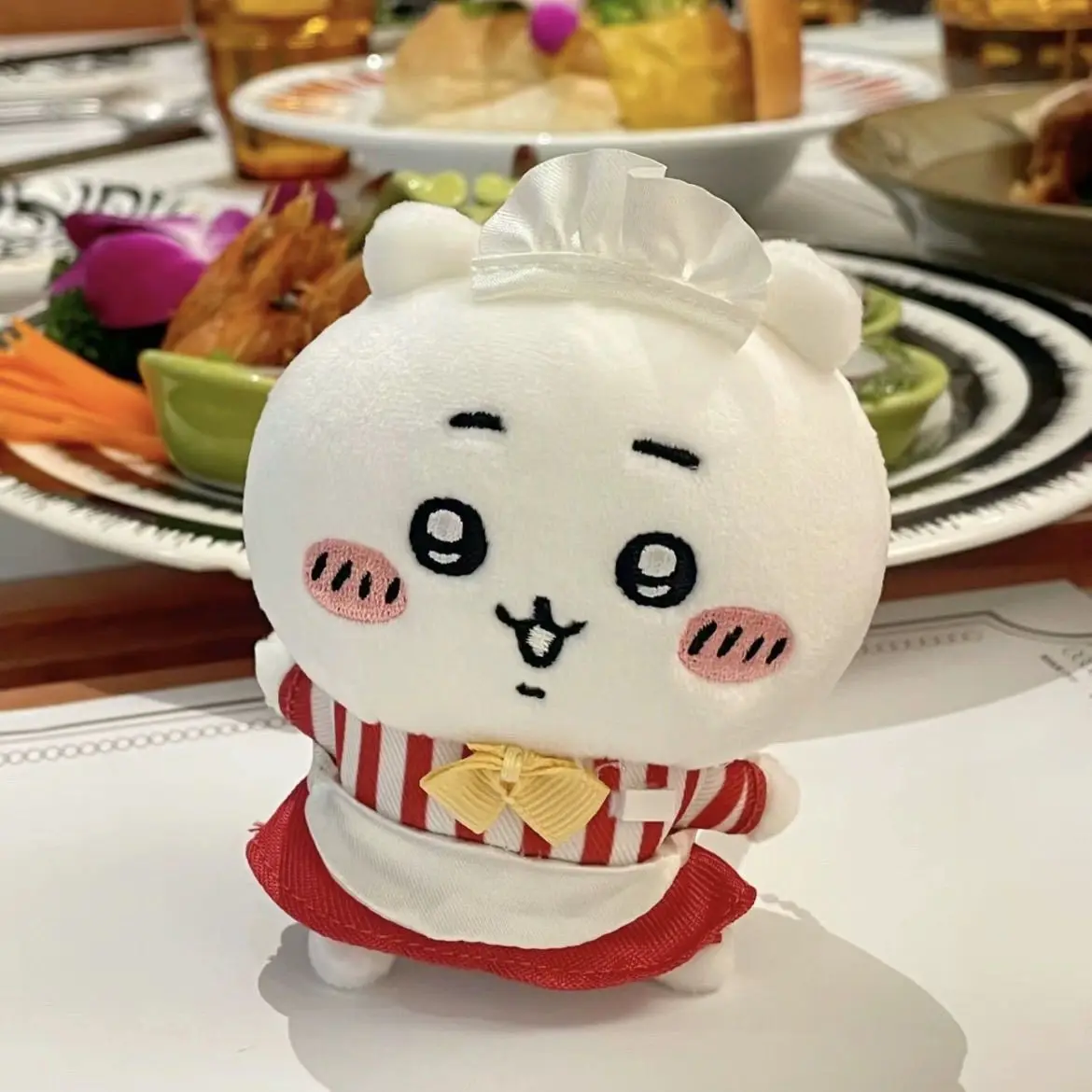 

MINISO Cute Cartoon Dining Room Series Chiikawa Doll Pendant Usagi Plush Doll Keychain Car Student Giving Girls Birthday Present